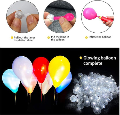 Aogist 100pcs White LED Balloon Light, Tiny Light Mini Round Led Ball Lamp - Image 5