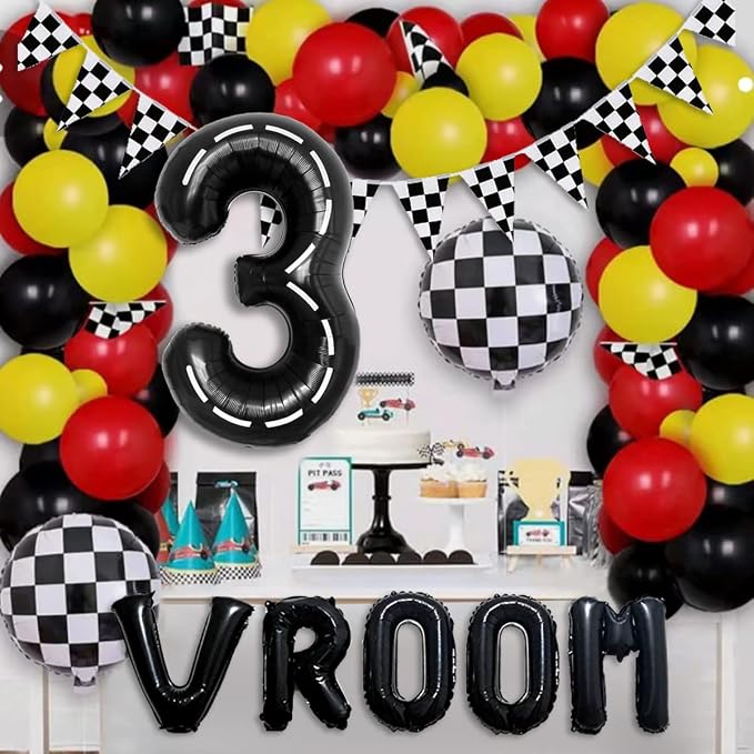 134pcs Balloons Race Car Party Supplies - Image 4