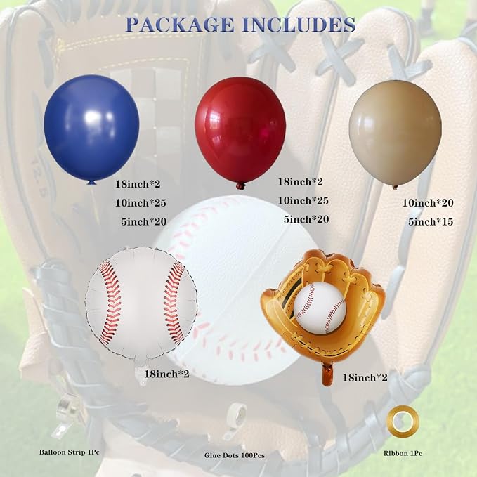 Baseball Balloon Garland Arch Kit - Image 2