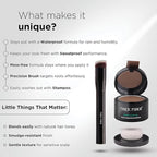 THICK FIBER Root Touch Up Set - Water & Sweat Resistant Hair Loss Concealer for Thinning Hair Women, Includes Hairline Powder and Brush (Auburn)
