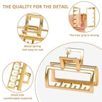 Gold Hair Clips for Women, 10 Pcs Small Gold Claw Clips for Women and Girls, Mini Metal Hair Accessories