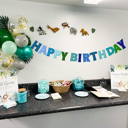 Pre-Strung 3D Felt Happy Birthday Banner, Handmade Happy Birthday Sign - Image 3