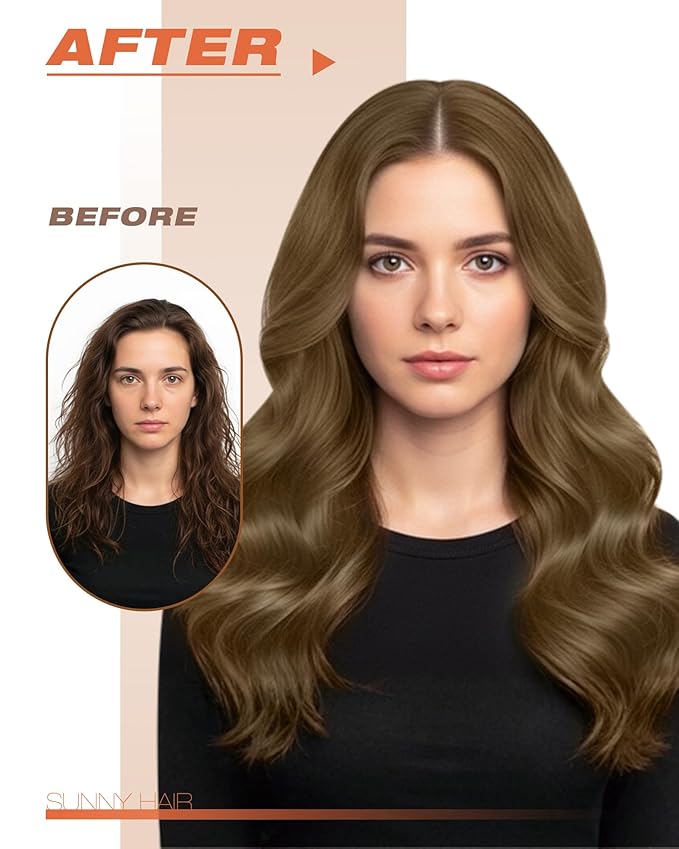 Sunny Hair Tape in Hair Extensions Real Human Hair Invisible Remy Hair Extensions Tape ins for Women Light Brown 14 inch 20Pcs