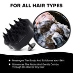 Spornette Scalp Massager Shampoo Brush Black