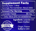Lavender Essential Oil, Food Grade, for Drinks, Skin, Hair – 100% Pure, Lavender Oil, by Zongle Therapeutics, 4 OZ