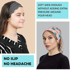 LOTUS78, Pack of 6 Wide Headbands for Women Non Slip, Fashionable Sports Hair Bands for Women's Hair, Soft Elastic Stretchy Head bands, Yoga Workout Headbands for Women Daily Fashion (Tropical)