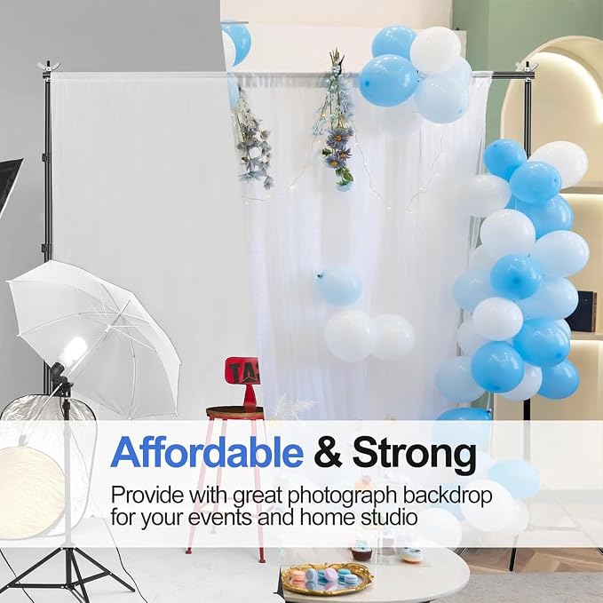 EMART Backdrop Stand 10x8.5ft Photo Studio Adjustable Background Stand Support - Image 6