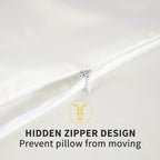 ZIMASILK 100% Pure Mulberry Silk Pillowcase for Hair and Skin Health,Soft and Smooth,Both Sides Premium Grade 6A Silk,600 Thread Count,with Hidden Zipper,1pc (Queen 20''x30'',Ivory)