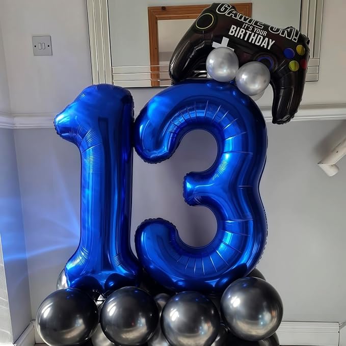 Navy Blue 17 Balloon Number, 40 Inch Number 17 Balloon Big Dark Blue Foil Mylar - Image 4