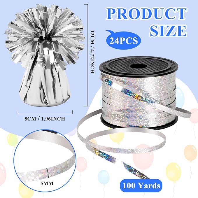 24 PCS Balloon Weights Metallic Anchor, Balloon Holder Heavy Weights | - Image 2