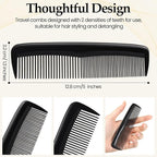Mimorou 150 Pieces Hair Combs Bulk Black Plastic Pocket Hair Combs 5 Inch Fine and Wide Tooth for Women and Men, Hotel, Travel, Charity, Homeless, Nursing Home