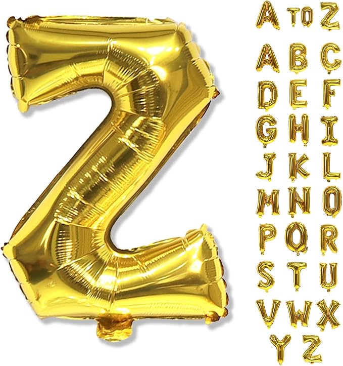 Foil Letter Balloons 40 Inch, Big Alphabet Z Word Balloons, Large Self by Lingqiang