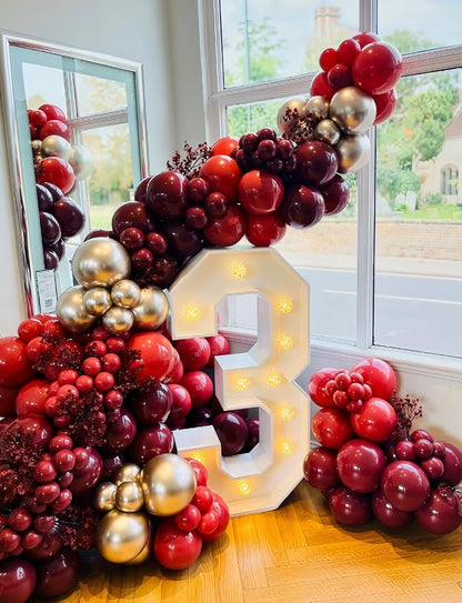 Burgundy Balloon Garland Arch Kit - Image 7