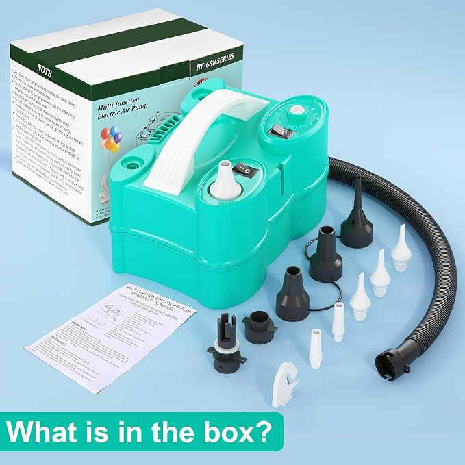 Electric Balloon Pump, Dagelar 3-in-1 Air Pump - Image 8