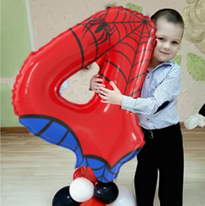 40 Inch Giant Spider Theme Number Foil Balloons - Image 3