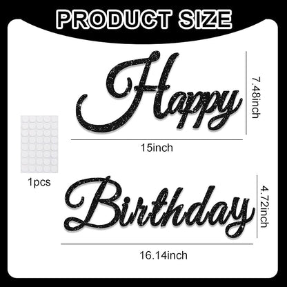 TONIFUL Happy Birthday Sign for Backdrop - Image 2