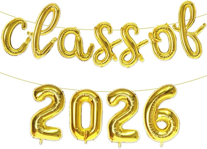 Class of 2026 Graduation Balloons, Grad Party Supplies, Balloon Banner by Unknown