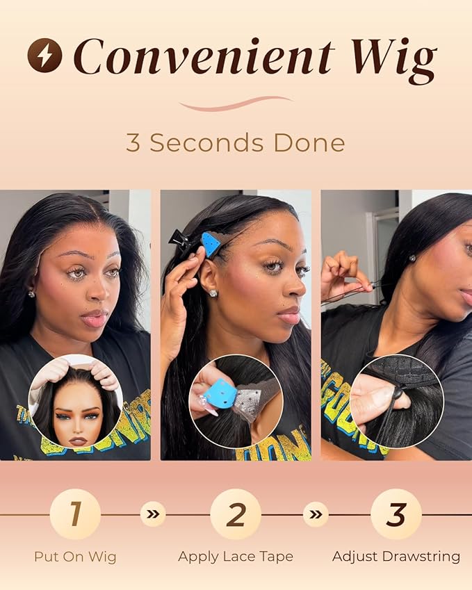 Arabella Hair 13x6 Lace Front Wigs Human Hair 210% Density Glueless Wig Human Hair 100% Straight Human Hair Wigs 12A Pre Plucked Pre-Bleached Pre-Cut Glueless Wig (22inch,13x6 Straight Hair)