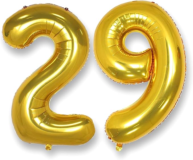 AULE 40 Inch Gold 29 Balloon Number Foil 0-9 Birthday Big Numbers | Birthday by AULE