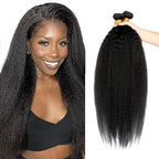 Kinky Straight Bundles Human Hair Color 1B Yaki Straight Bundles Grade 8A Peruvian Virgin Hair 3 Bundles 22 22 22 Inch Yaki Straight Human Hair Bundles Natural Color Yaki Bundles