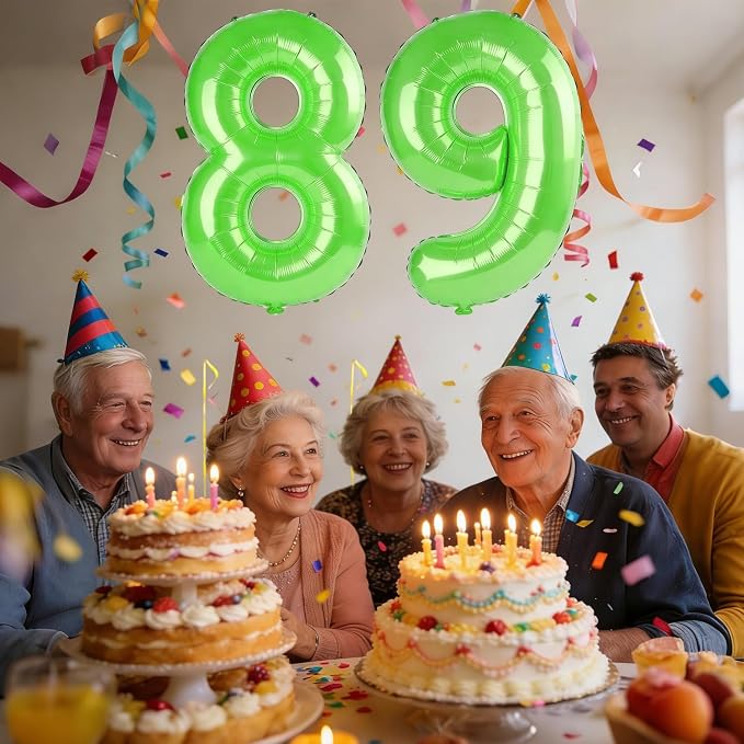 40 Inch Number 89 Balloons for 89th Birthday Party Decorations, 0-100 Fruit - Image 2