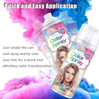 Temporary Hair Color Spray, White Hair Dye Pomades for Kids and Women-Perfect for Cosplay, Christmas, and Halloween Parties, Natural Washable Quick-Drying, One-Time Use in one wash (White, 120ml)