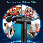 TOLOCO Massage Gun, Deep Tissue Back Massage for Athletes for Pain Relief, Percussion Massager with 10 Massages Heads & Silent Brushless Motor, Christmas Gifts for Women, Men, Black