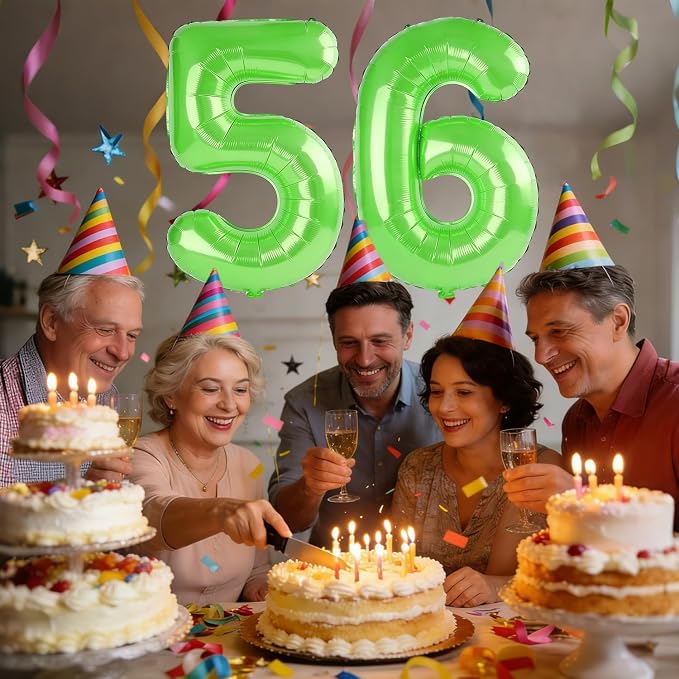 40 Inch Number 56 Balloons for 56th Birthday Party Decorations, 0-100 Fruit - Image 2