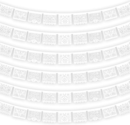 White Papel Picado Banner by Unknown