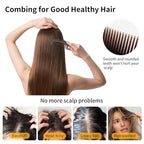 Dandruff Comb Wide Tooth, Stainless Steel Fine Tooth Lice/Psoriasis Scalp Detox Comb for Women, Men & Kids, Professional Portable Sweep/Massage/Clean Shower Brush Tool for Hair Care/Growth (Red)