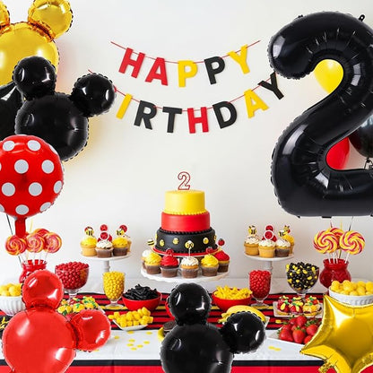 Vuzvuv Red Black Gold Foil Balloon Set - Image 6