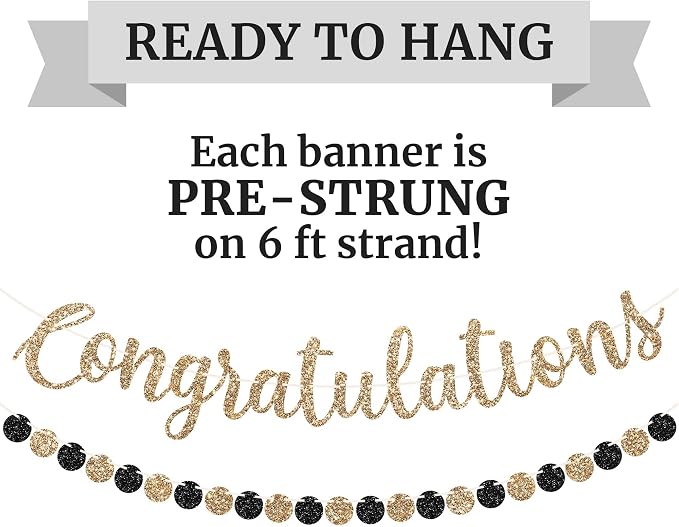 Pre-strung Congratulations Banner - Image 3