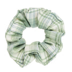 Colorful Plaid Bandana Scrunchies - 6PCS Hair Ties for Women (Assorted Patterns)