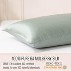 Bella Coterie Luxury Silk Pillowcase for Hair and Skin | 30 Momme | 100% Pure 6A Mulberry Silk | Super Soft | Perfectly Plush [King, Sage Green]