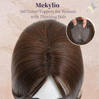 Hair Toppers for Women Large Base Toppers Hair Pieces for Women with Thinning Hair Clip Ins Fake Bangs Perfect Solution for Thinning-hair and Stylish Upgrade 15 Inch