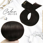 Moresoo Brown Seamless Clip in Hair Extensions Human Hair Remy Dark Brown Hair Extensions Clip ins Long Full Head Invisible 120g/7pcs 18 inch