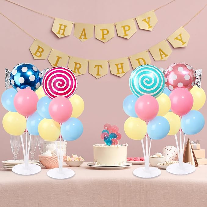 4 Sets Pastel Sweet Candy Theme Party Balloons Stand Kit - Image 5
