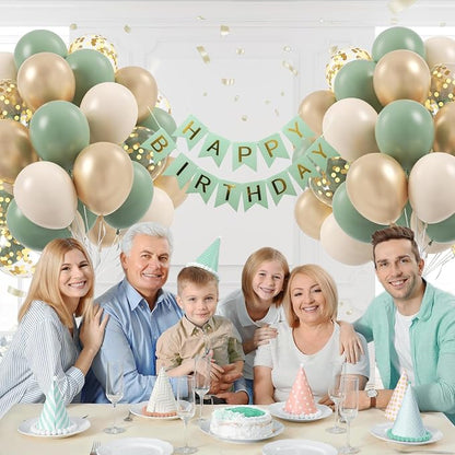 60pcs Sage Green Balloons 12inch - Image 6