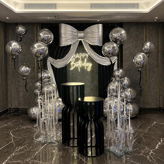 Silver Round Foil Balloons - Image 6