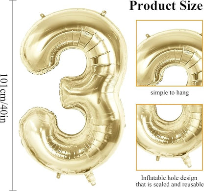 Number 34 Balloons for 34th Birthday Party Decorations, 40 Inch 0-100 - Image 2