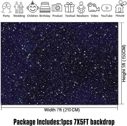 7x5FT Soft Fabric/Polyester Night Sky Star Universe Space Starry Photography - Image 7