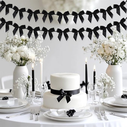 2pcs Bow Garland Banner, Ribbon Bow Party Decorations - Image 3