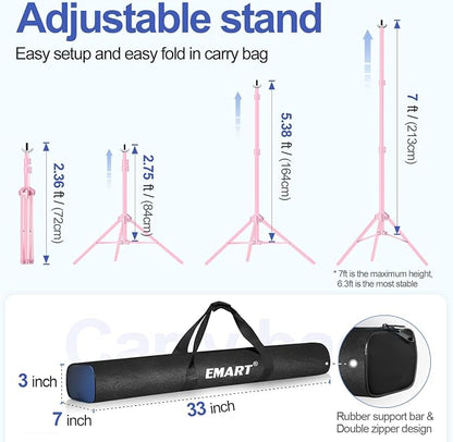 EMART Backdrop Stand 10x7ft Photo Studio Adjustable Background Stand Support kit - Image 3