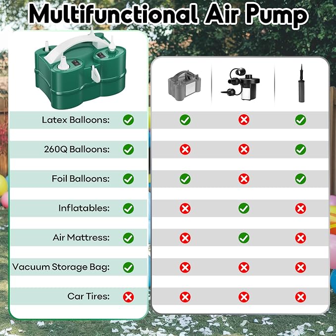 3-in-1 Electric Balloon Pump, Portable Air Pump - Image 6