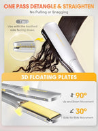 SHEGLAM Hair Straightener 1.5 inch Sleek Chic Wide Glide, 10 Million Negative Ion Flat Iron, 60s Quick Heating