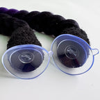 Braids Pigtails with Suction Cup for Motorcycle, Ski, Bicycle Helmet Decoration 2 Pieces
