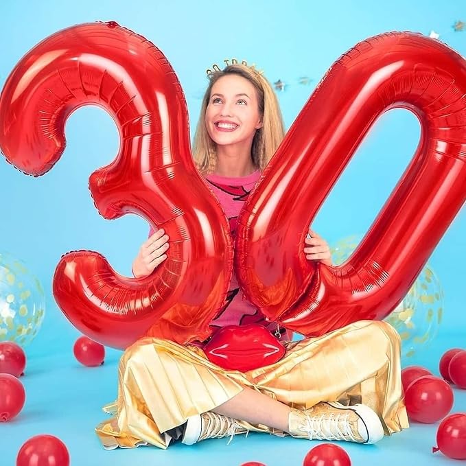 40 Inch Red 11 Balloons Giant Number 11 Balloons Red 11 Birthday Balloons 11th - Image 6