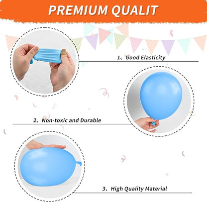 Blue and Orange Balloons, Dog Paw Print Balloons 12 inch Light Blue Balloon - Image 6