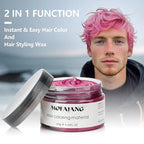 SOVONCARE Light Pink Temporary Hair Color Wax Washable Hair Dye for Men & Women, All-Day Hold Disposable Hair Styling Clays for Party, Cosplay & Daily 4.23 oz
