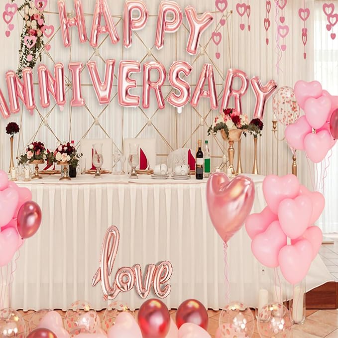 Anniversary Decorations, Happy Anniversary Balloons Banner - Image 7